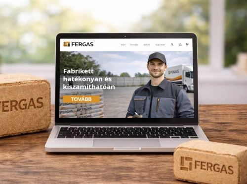 Fergas arculattervez&eacute;s &eacute;s weboldal k&eacute;sz&iacute;t&eacute;s laptop mockup